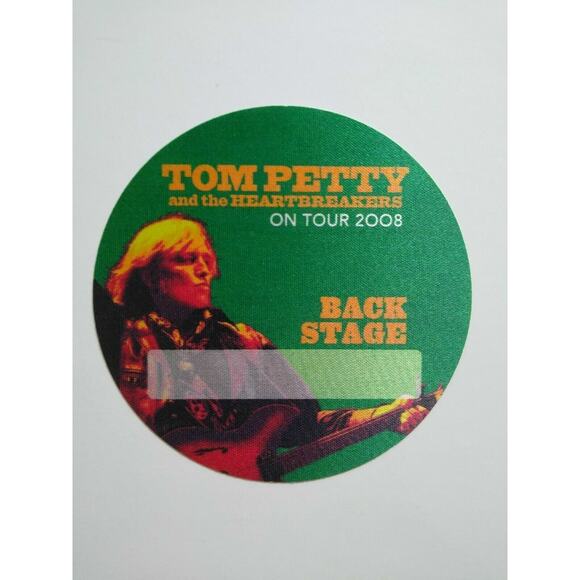 Tom Petty And The Heartbreakers Backstage Pass Original Rock Music 2008 Green - Picture 3 of 3